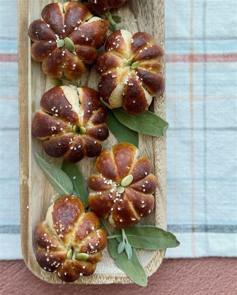 Pumpkin Shaped Pretzel Rolls That Bread Lady