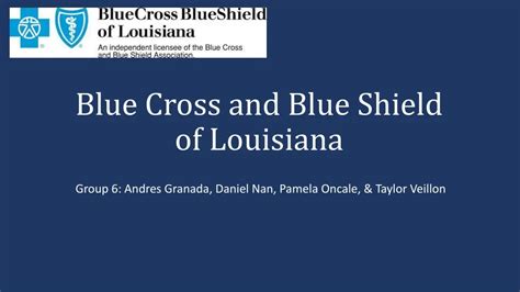 Ppt Blue Cross And Blue Shield Of Louisiana Powerpoint Presentation