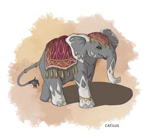 [OC] [ART] Miniature Elephant – D&D Creature – by Catilus : DnD