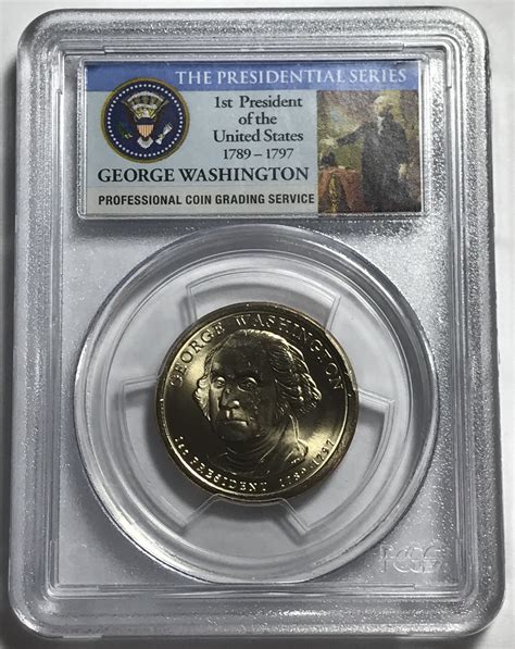 2007 George Washington Presidential Dollar Mint Error Missing Edge