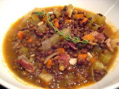 Hearty Bacon Lentil Soup Recipe