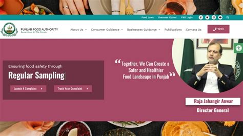 Punjab Food Authority Launches New Website To Revolutionize Food Industry