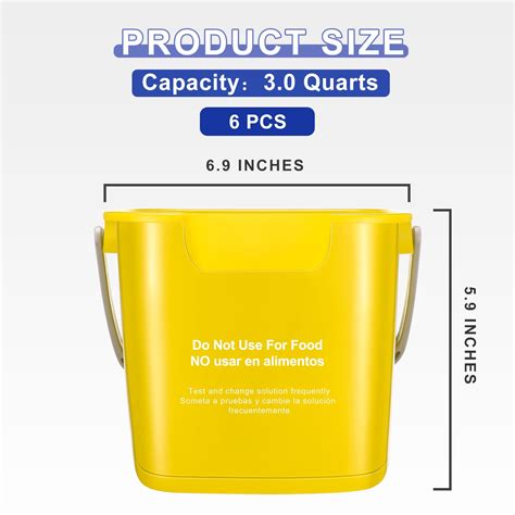 Snapklik Roshtia 6 Pcs 3 Quart Cleaning Bucket Small Sanitizing