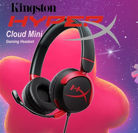 HyperX Cloud Mini Wired Gaming Headset for Kids BLACK & RED