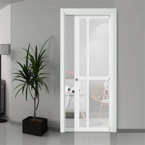 Handmade Eco Urban® Marfa 4 Pane Single Evokit Pocket Door Dd6313g C