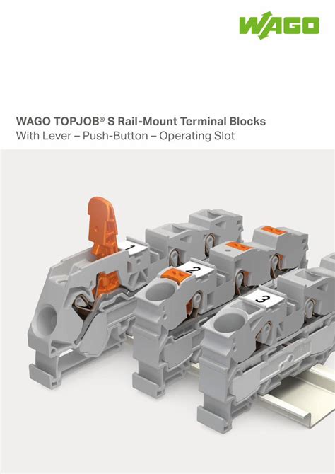 Pdf Wago Topjob® S Rail Mount Terminal Blocks S Brochure 2018pdf · Rail Mount Terminal Blocks