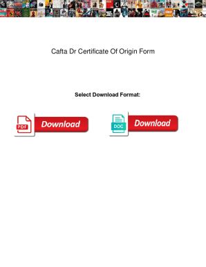 Fillable Online Cafta Dr Certificate Of Origin Form Cafta Dr