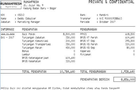 Contoh Slip Gaji Wiraswasta Hot Sex Picture