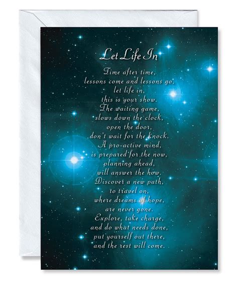 Let Life In Thinking Of You Encouragement Poem Verse Greetings Card