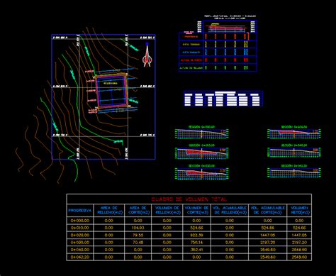 Topografia Reservorio En AutoCAD Librería CAD