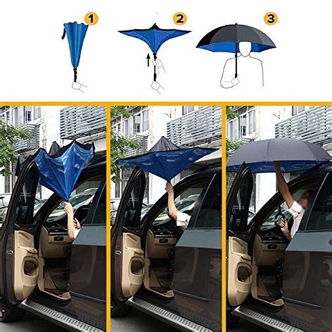 Parapluie Invers Innovant Anti Uv Double Couche Coupe Vent Mains