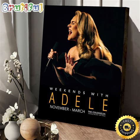 Adele Announces Tour Live 2022-2023 Poster Canvas