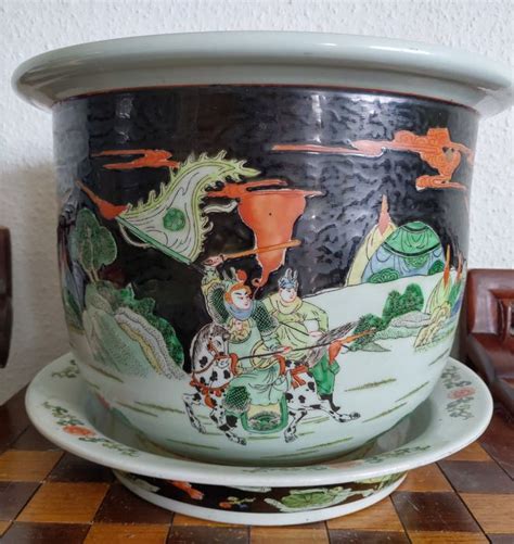 Jardini Re Famille Verte Porcelaine Guerrier Catawiki