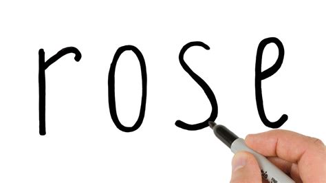 How To Turn Word Rose Into Drawing Super Easy Easy Drawings Dibujos