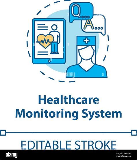 Healthcare Monitoring System Concept Icon Medical Tests Idea Thin Line