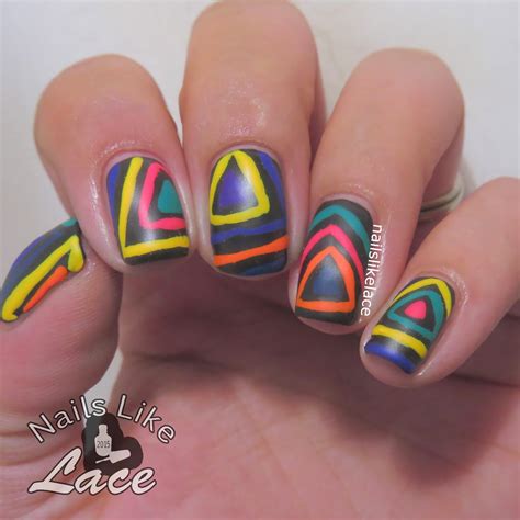 NailsLikeLace The Digit Al Dozen Does Geometrics Day 4 Neon