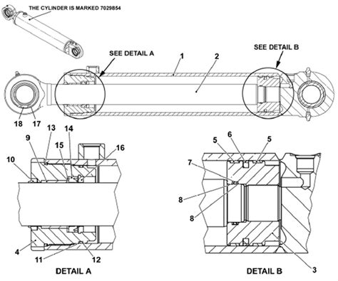 Hydraulic steering cylinder, assembly