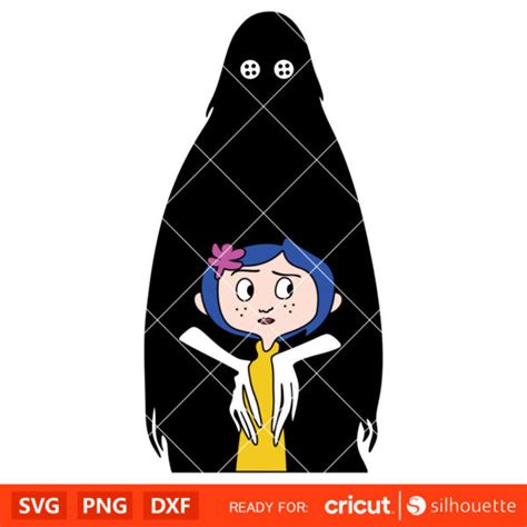 Coraline With Ghost Svg Coraline Button Eyes Svg Halloween Svg