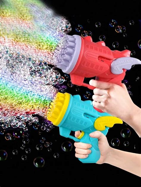 Pistolet À Bulles Gatling Portatif Pour Enfants Jouet Électrique