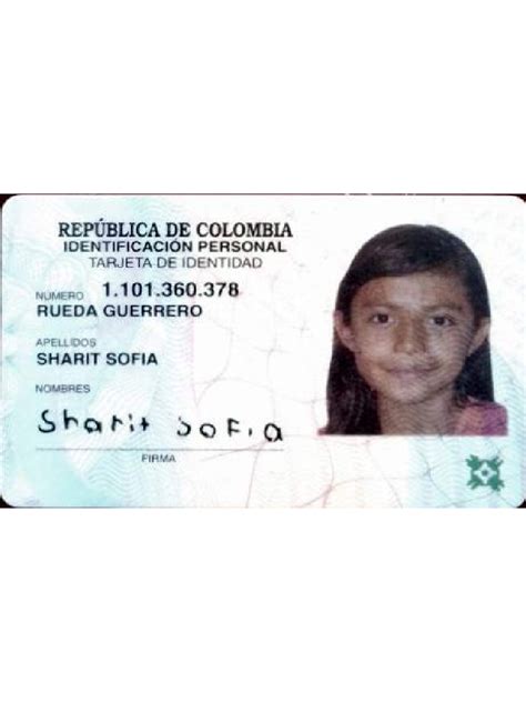 Tarjeta De Identidad Pdf