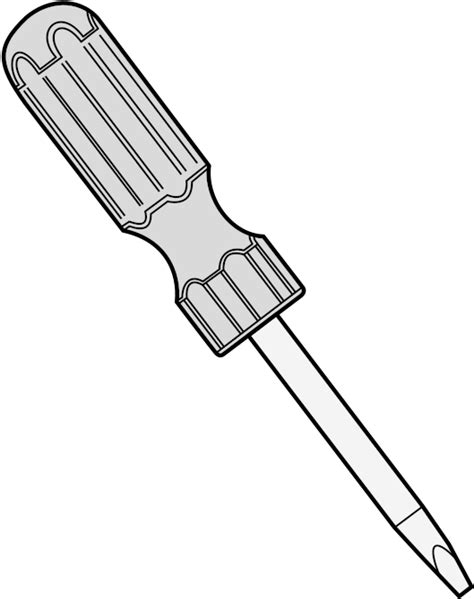 Medium Image Screwdriver Black And White Png Clipart Large Size Png