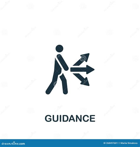 Guidance Icon Monochrome Simple Sign From Core Values Collection Stock