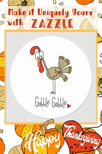 Stick Figure Turkey Stickers