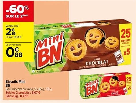 Promo Biscuits Mini Bn Chez Carrefour Contact Icatalogue Fr