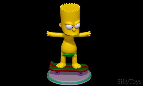 Bart Simpson Skating Naked The Simpsons 3D File For 3D PrintingCults