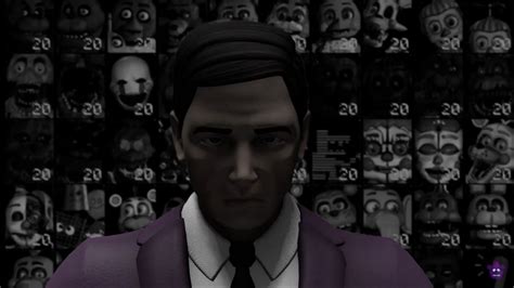 Dave Miller William Afton Purple Guy Anime Fnaf Williams Guys Model Fictional Characters 3d