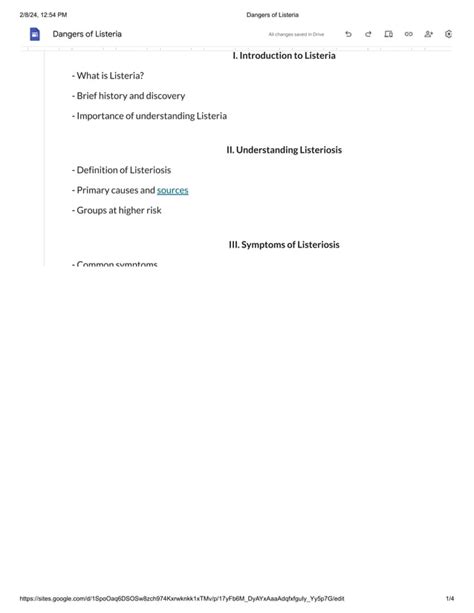 Understanding Listeria: Symptoms, Treatment & Prevention Tips | PDF