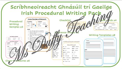 Mash 3rd 4th Class Scríobhneoireacht Ghnásúil Trí Gaeilge Irish