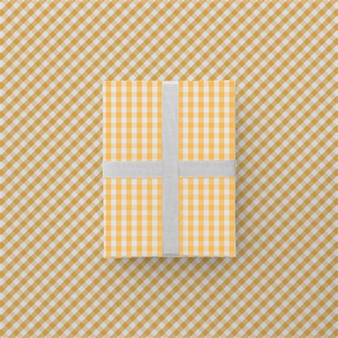 Yellow Vintage Gingham Gift Wrap Wrapping Paper Michaels