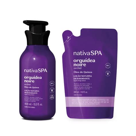 Combo Nativa SPA Orquidea Noire Loção Corporal 400ml Refil 350ml O