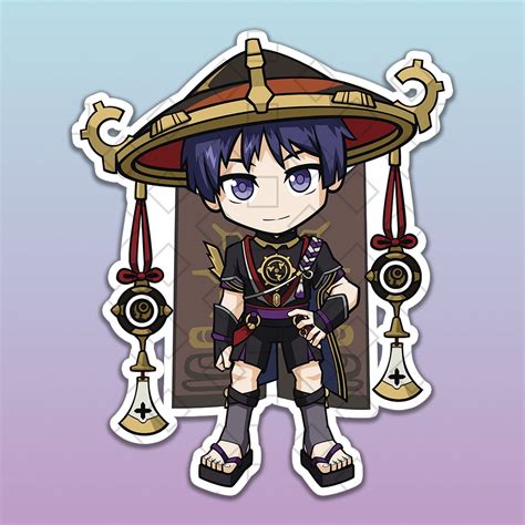 Scaramouche Chibi Genshin Impact Vinyl Sticker Shopee Philippines