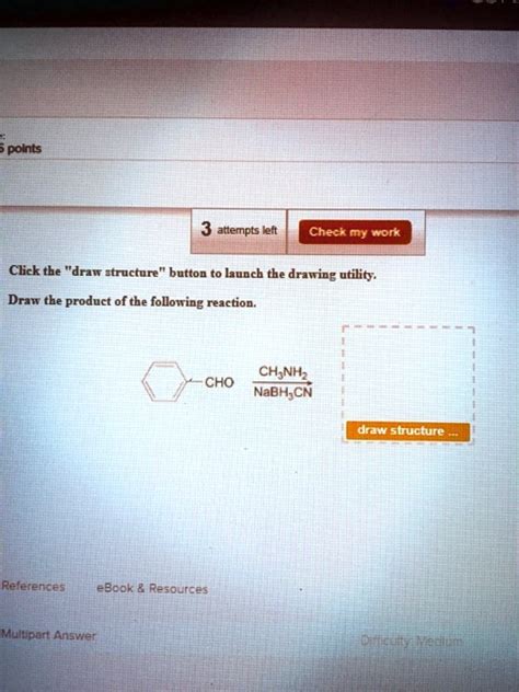 Solved Polnts Attempts Left Check My Work Click The Draw Structure