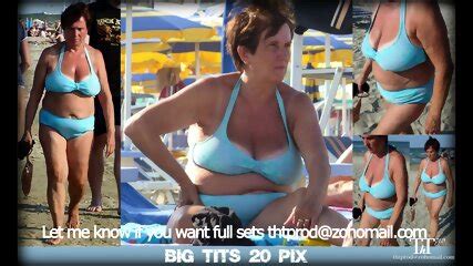 Mature Huge Tits At The Beach
