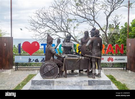 The Bohol Blood Compact Monument Stock Photo Alamy