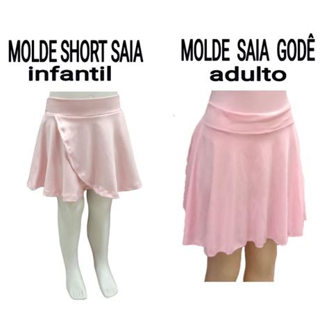 Molde Saia God Ballet Adulto E Short Saia Inf Elo