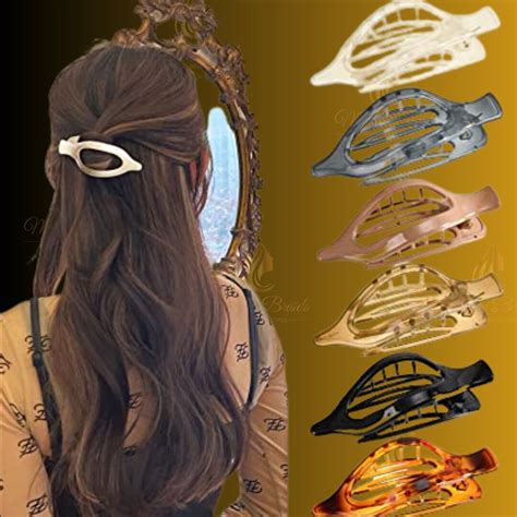 French Concord Hair Clips Claw 6pcs Side Slid Flat Hair Clips For