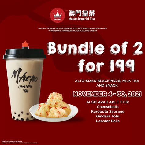 Manila Shopper Macao Imperial Tea Nov 2021 Promos