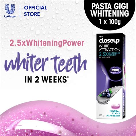 Jual Closeup White Attraction Toothpaste Pasta Gigi Acai Berry X