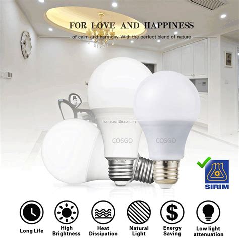 Cosgo Led Bulb E With Sirim Light Bulb W W W W W K