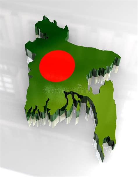 Bangladesh Map With Flag