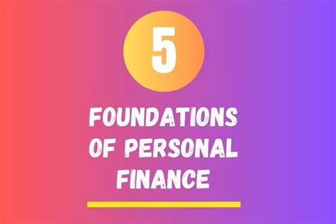 What Are The Five Foundations Of Personal Finance