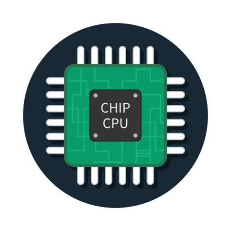 Integrated Circuit Chip Icon Graphic Design Vector Image