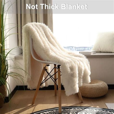 Tuddrom Decorative Extra Soft Faux Fur Throw Blanket X Solid