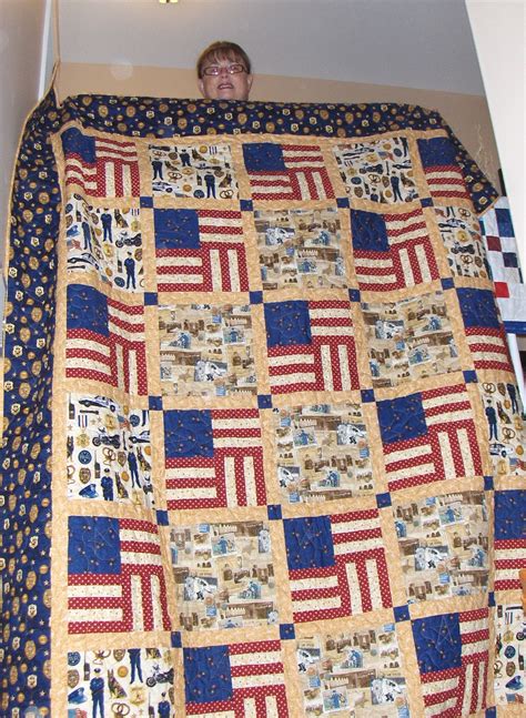 Police Quilt Made For My First Grandson Quilt Of Valor Quilt Making