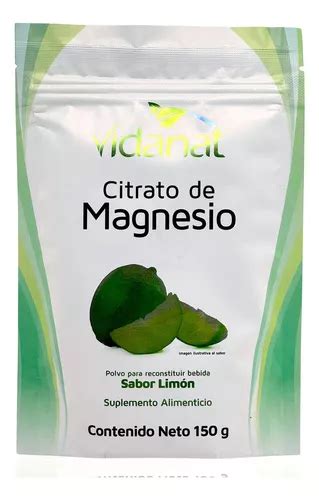 Suplemento En Polvo Vidanat Magnesio Citrato De Magnesio Sabor Limón En