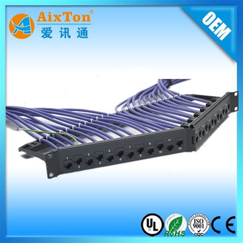 Cat6 24 Port Patch Panel 1u V Shape Utp Patch Panel Patch Panel Lan Cable Fiber Optical